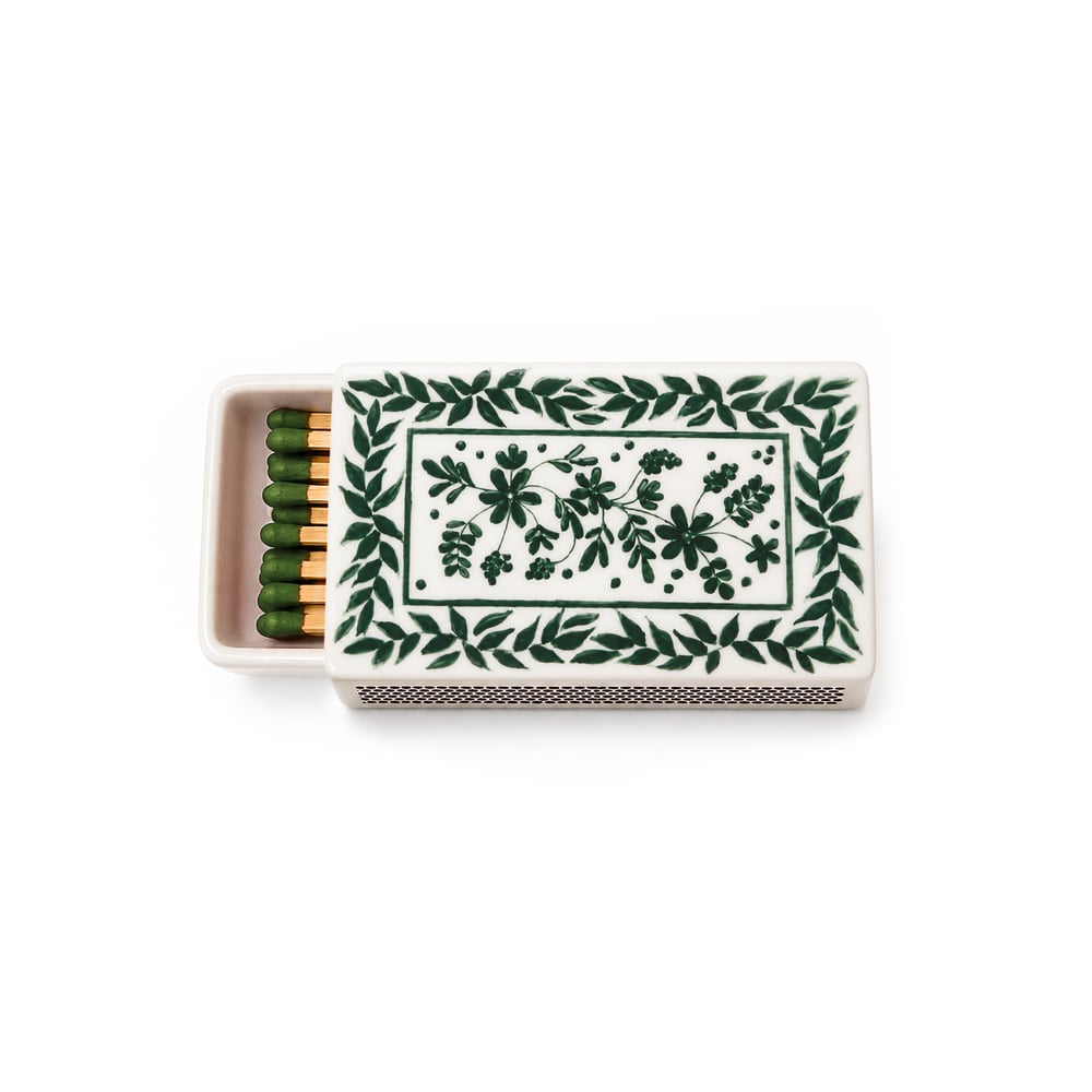 Büyük Kibrit Kutusu: Floral Emerald (Yeşil)