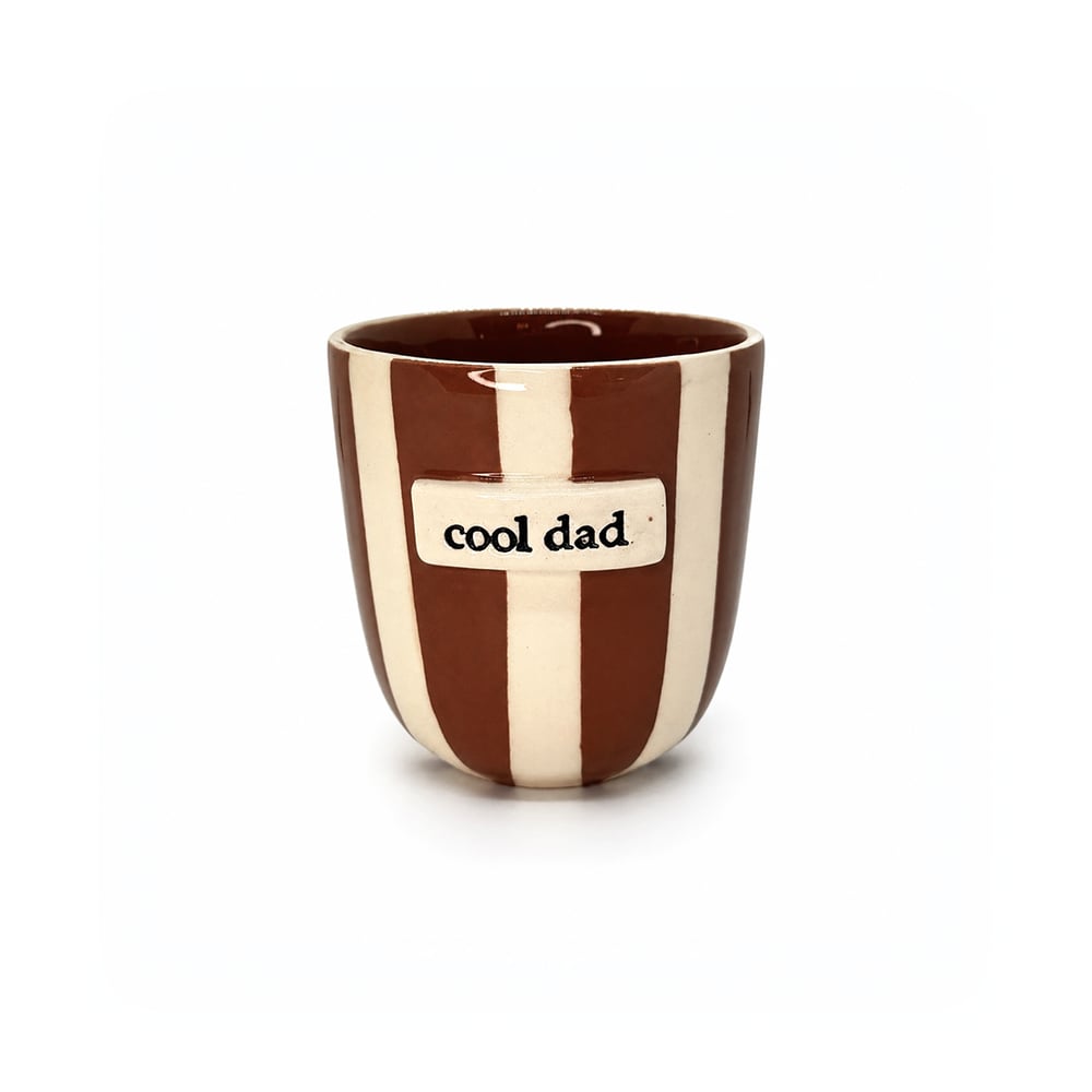 Cool Dad Çizgili Bardak (Kahverengi)