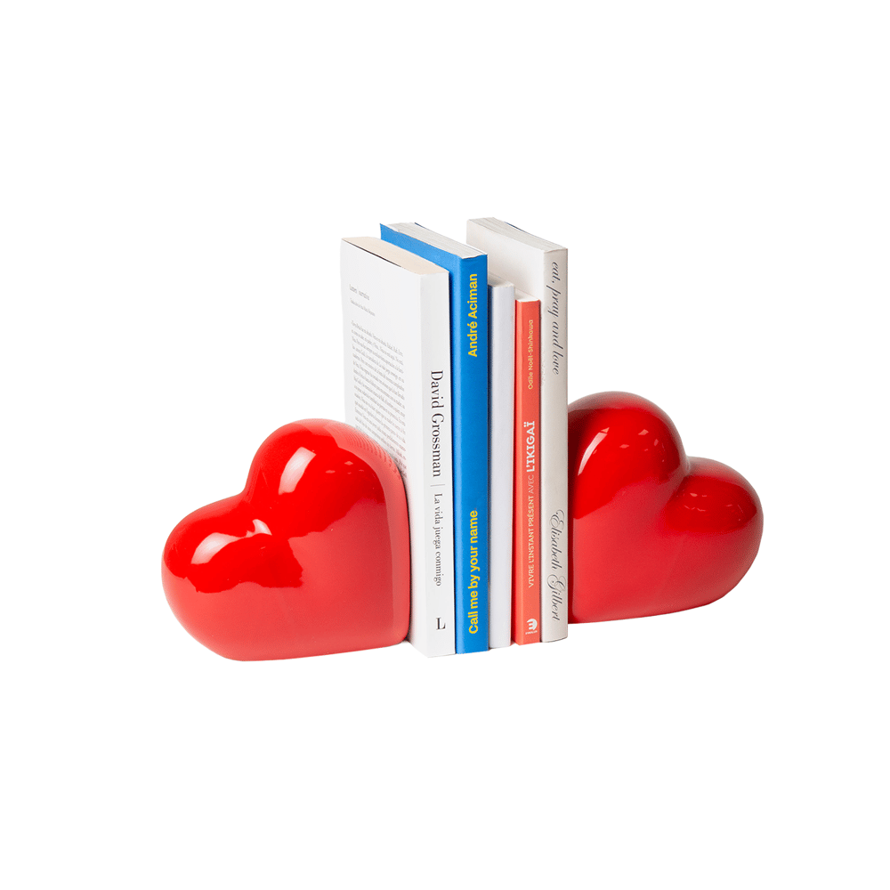 DOIY Love Kalp Kitap Tutucu Kırmızı