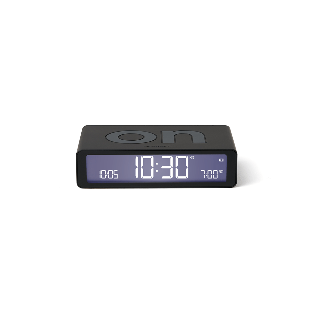 Lexon Flip Klasik Şarj Edilebilir Alarm Saat (Siyah)