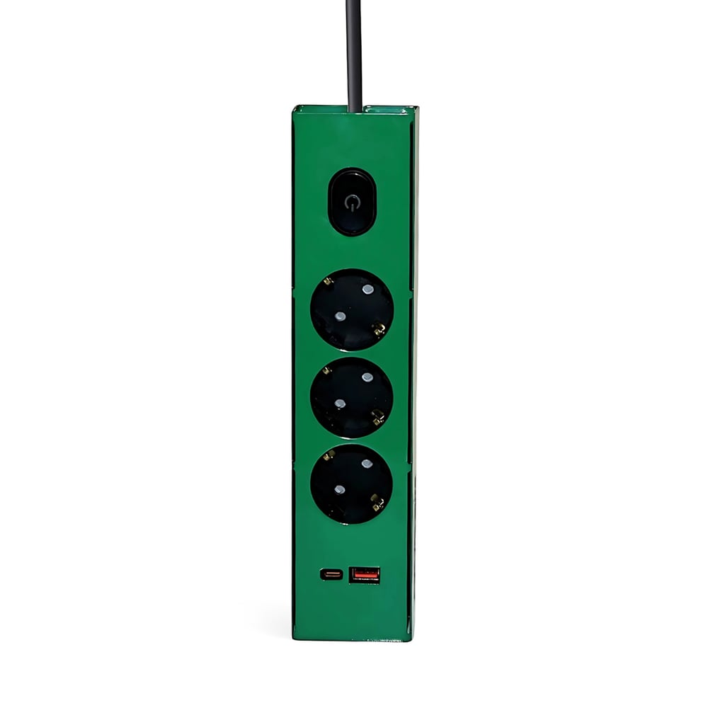 Muze 2.0 Renkli Çoklu Priz (Alien Green)