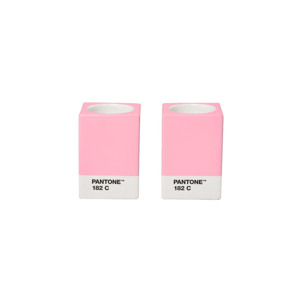 Pantone 182 İkili Şamdan (Açık Pembe)