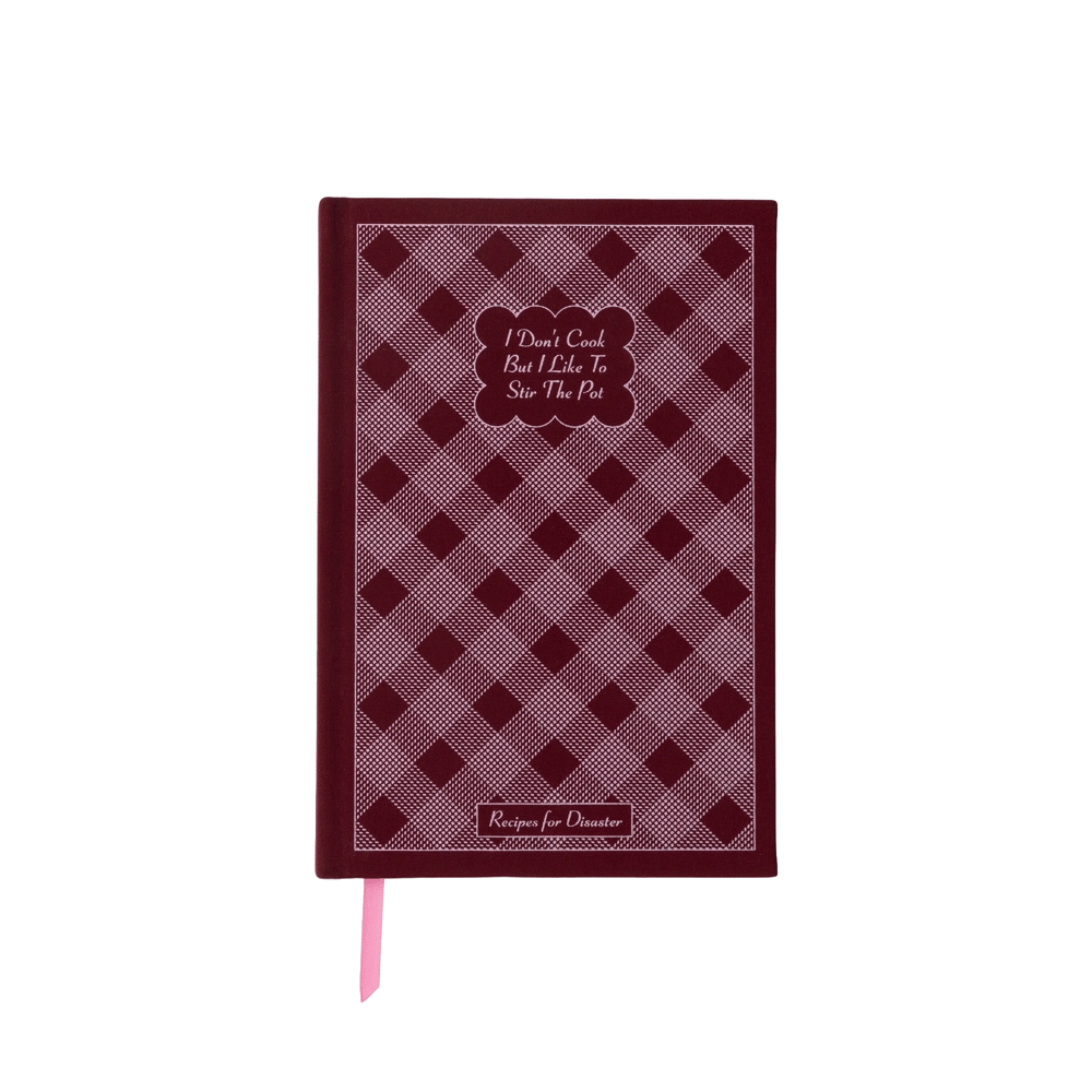 Self Help Retro Kapaklı Günlük: I Don't Cook (Bordo)