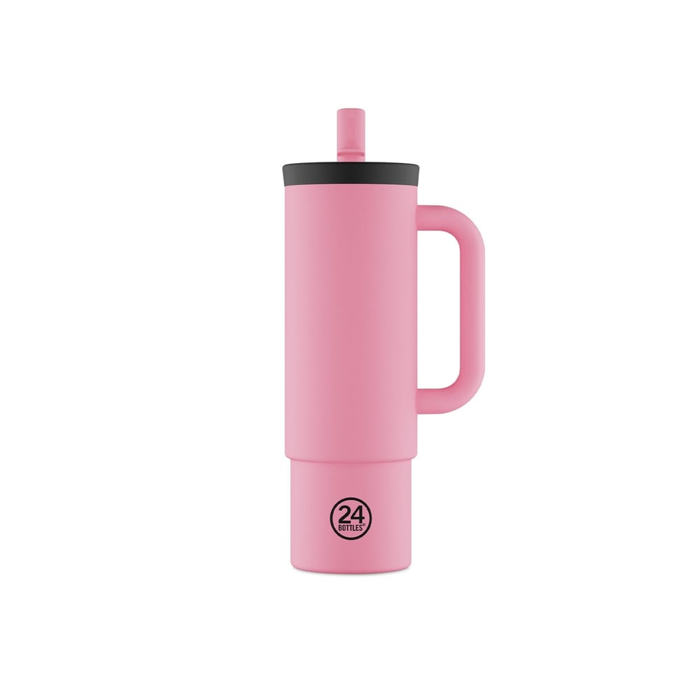 Straw Cup Flamingo Pipetli Paslanmaz Çelik Termos 800 ml