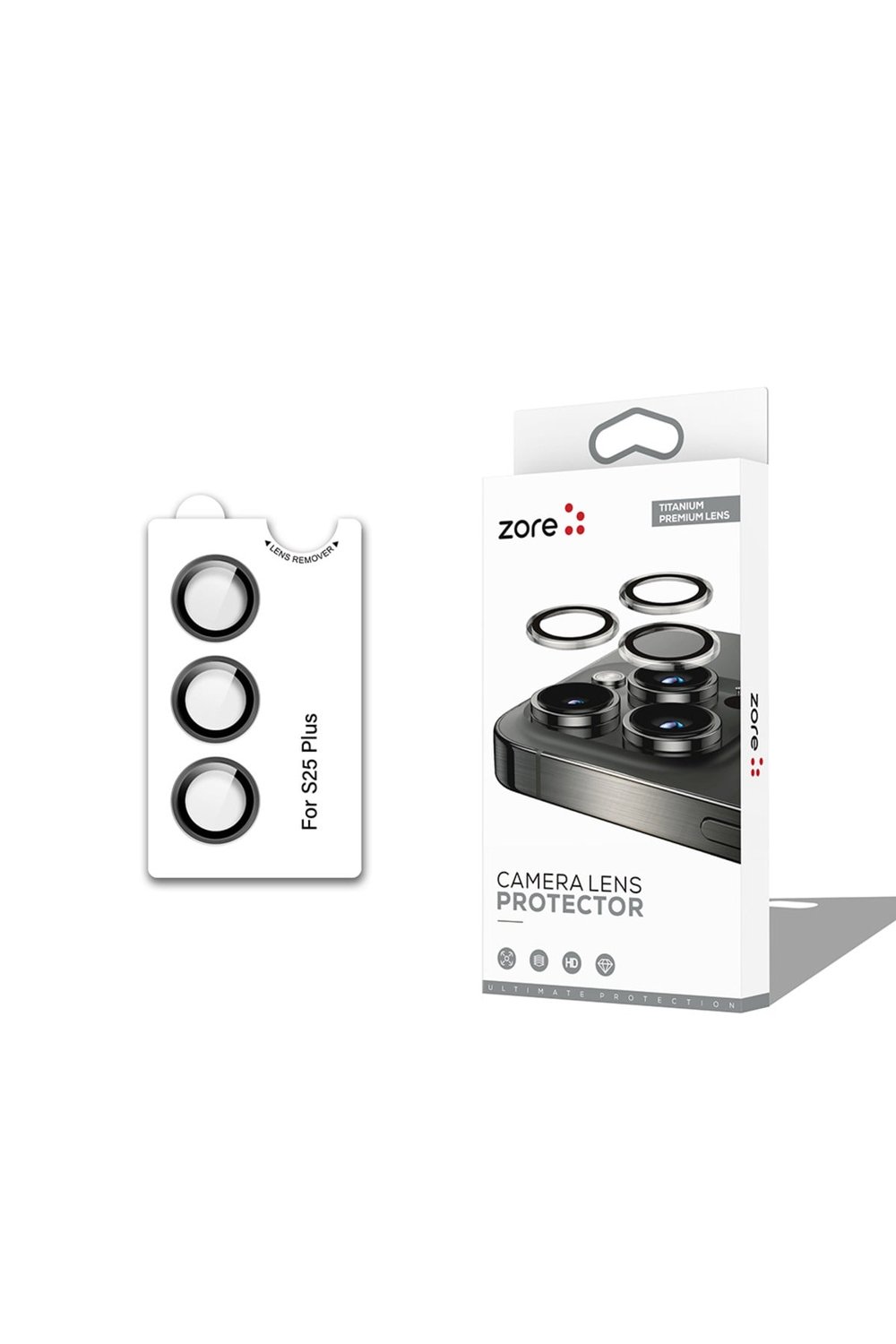 Galaxy S25 Plus NVTH CL-12 Premium Safir Parmak İzi Bırakmayan Anti-Reflective Kamera Lens Koruyucu
