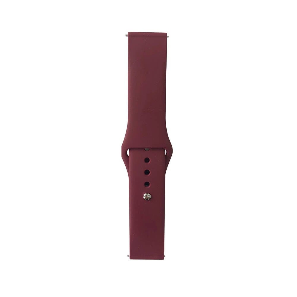 Huawei Honor Magic 2 46mm Band Serisi 22mm Klasik Kordon Silikon Strap Kayış-Red Wine
