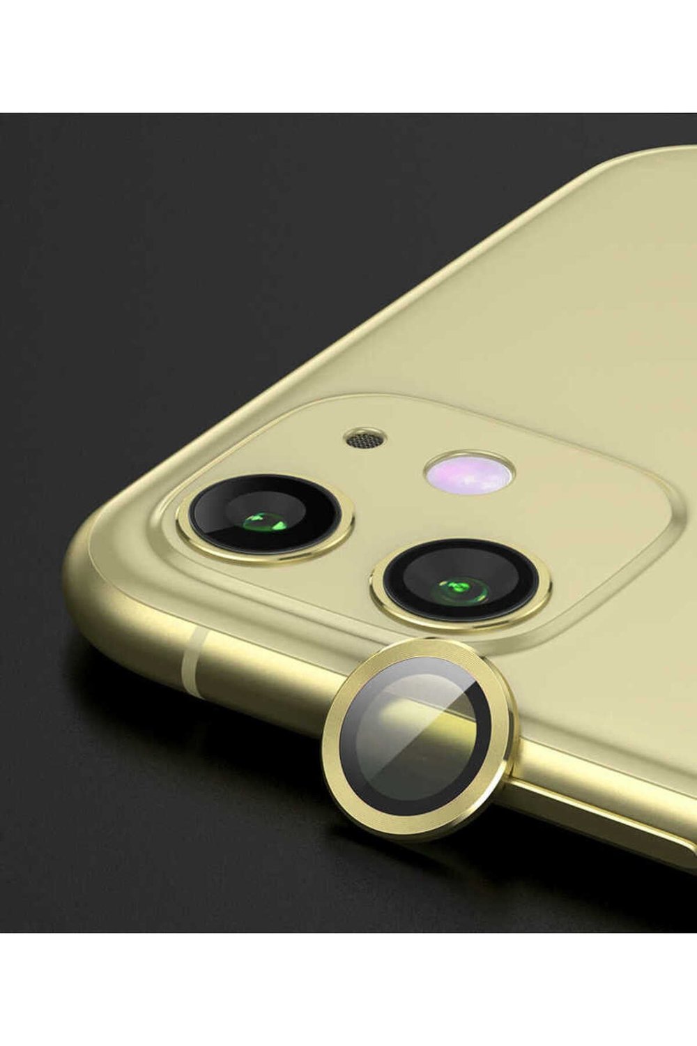iPhone 12 Uyumlu NVTH CL-02 Kamera Koruyucu-Gold