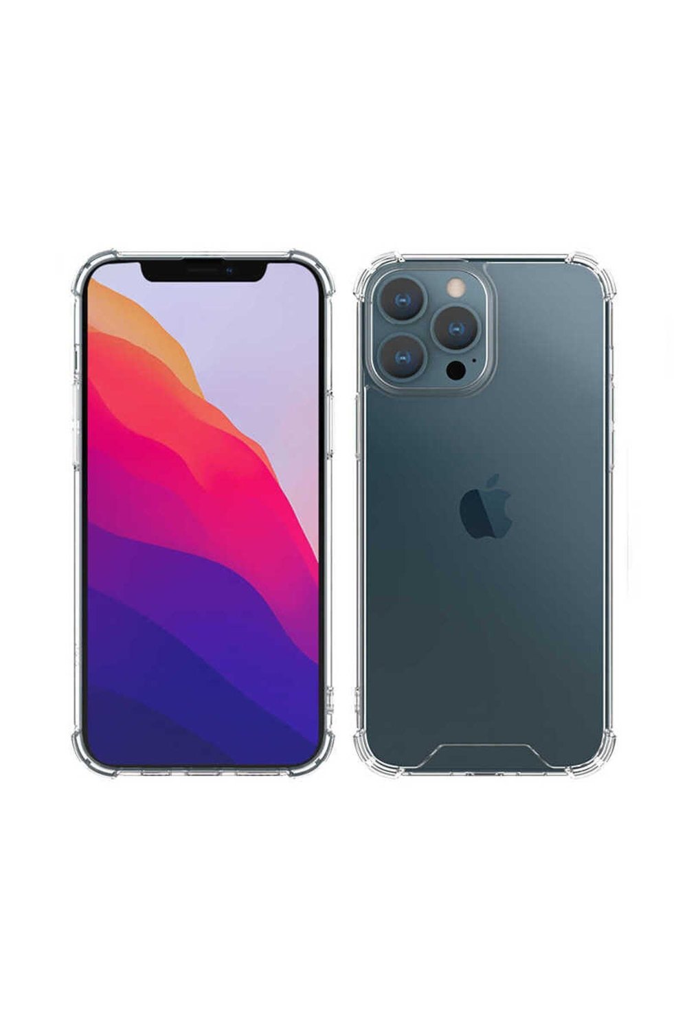 iPhone 13 Pro Max Uyumlu NVTH Kamera Korumalı Nitro Anti Shock Silikon-Renksiz