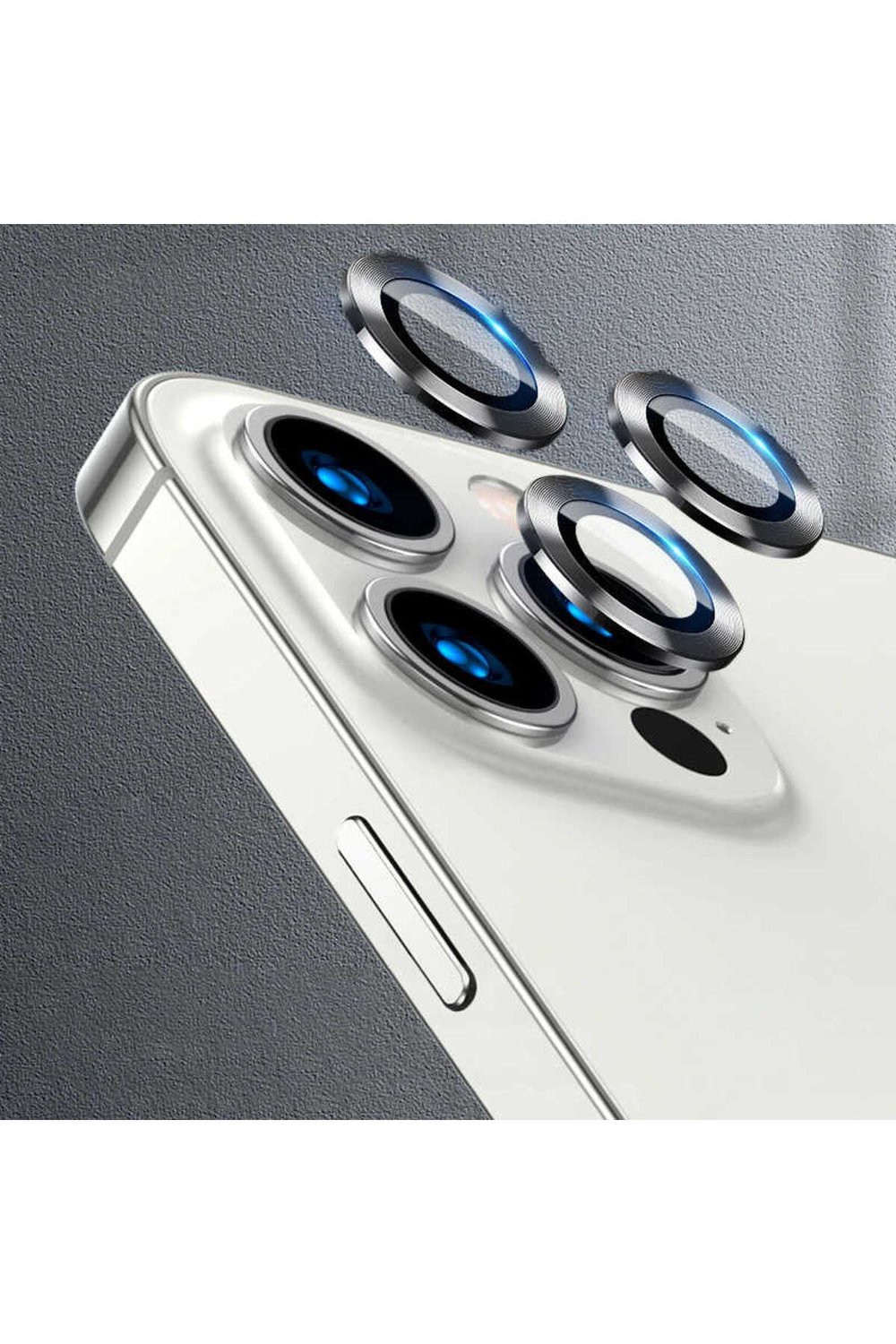 iPhone 13 Pro Uyumlu NVTH CL-07 Kamera Koruyucu-Koyu Gri