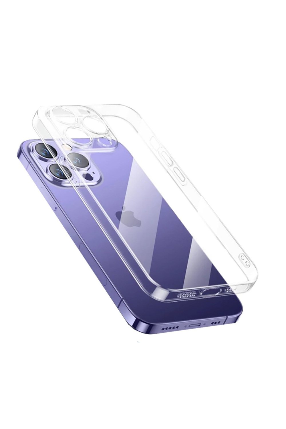 iPhone 14 Pro Uyumlu Şeffaf Sert PC NVTH Vayt Kılıf-Renksiz