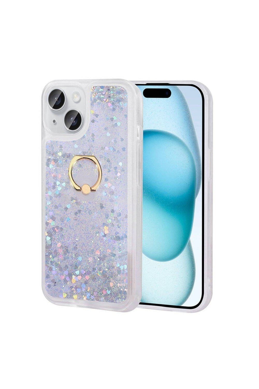 iPhone 15 Plus Uyumlu NVTH Milce Kılıf-Gümüş