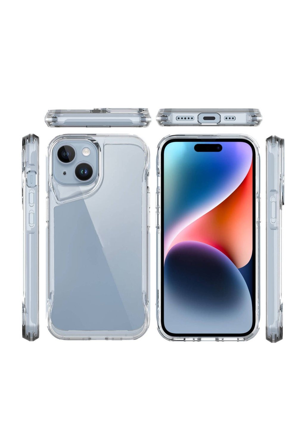 iPhone 15 Plus Uyumlu NVTH T-Max Kılıf-Renksiz