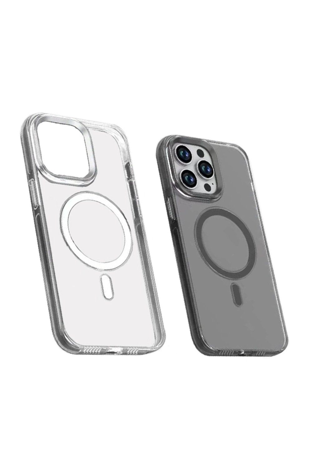 iPhone 15 Pro Max Uyumlu NVTH Wireless Şarj Özellikli Şeffaf Efsane Kılıf-Renksiz