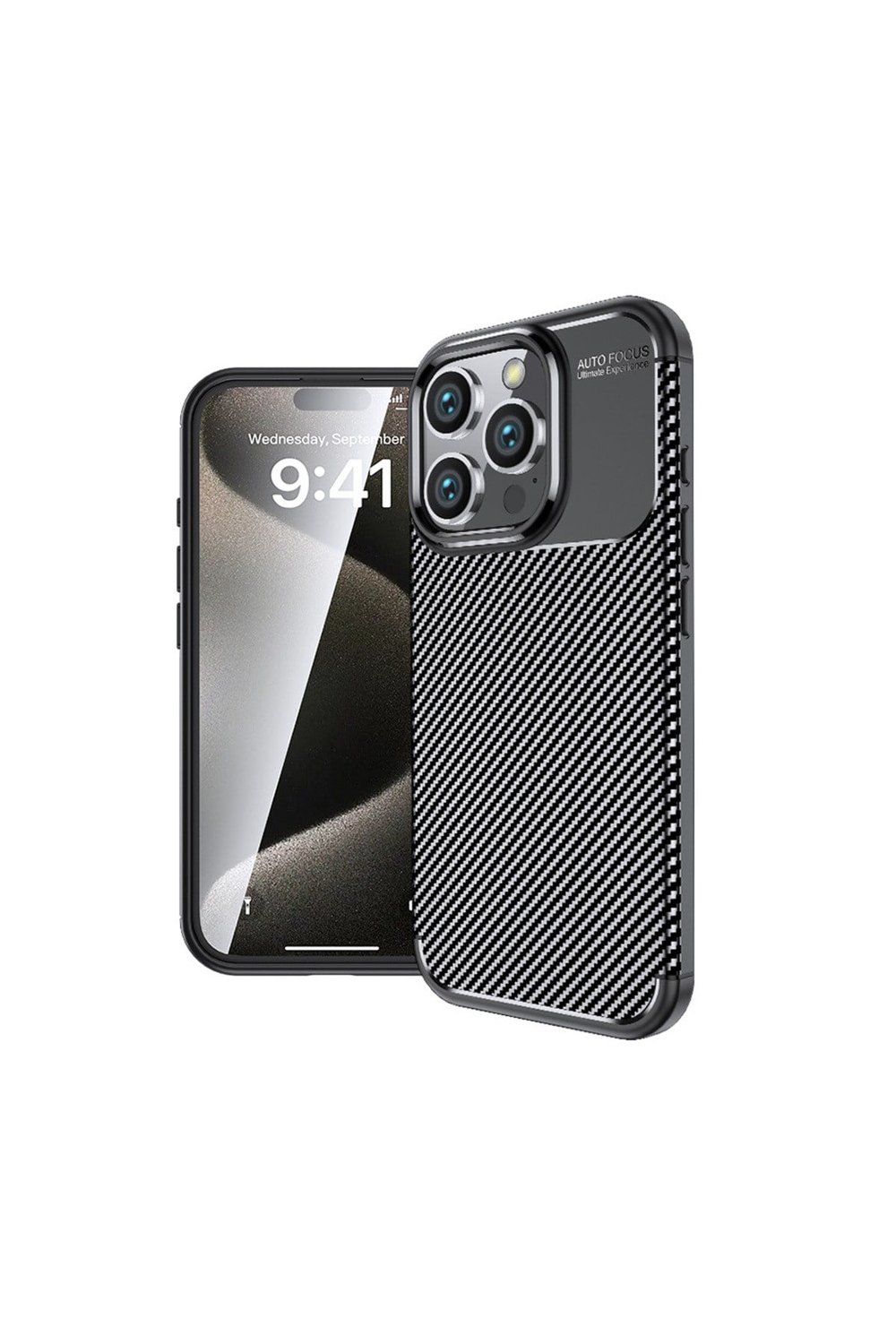 iPhone 16 Pro Max Uyumlu NVTH Negro Silikon Kapak-Siyah