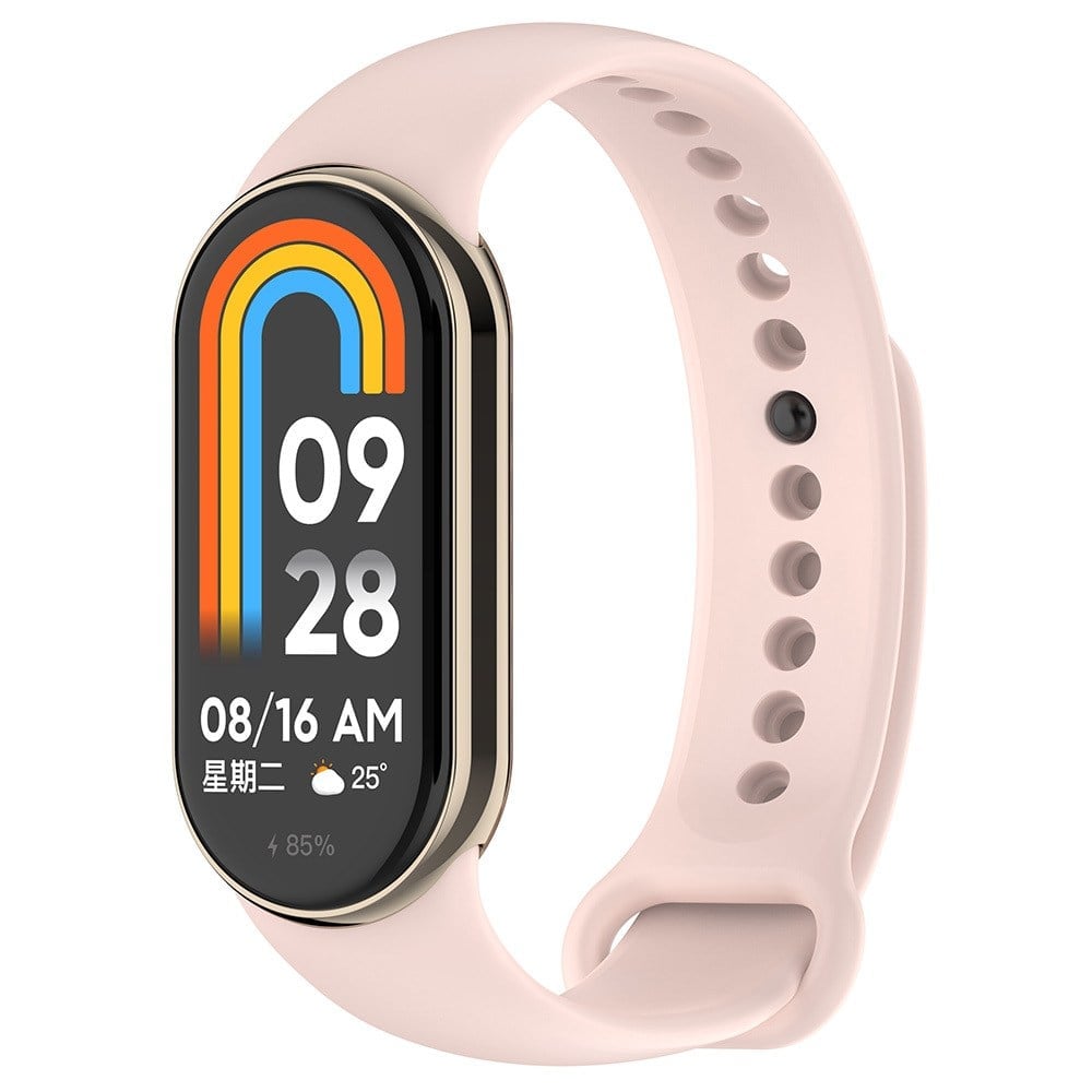 Mi Band 9 Serisi Klasik Kordon Silikon Strap Kayış-Kum Pembe