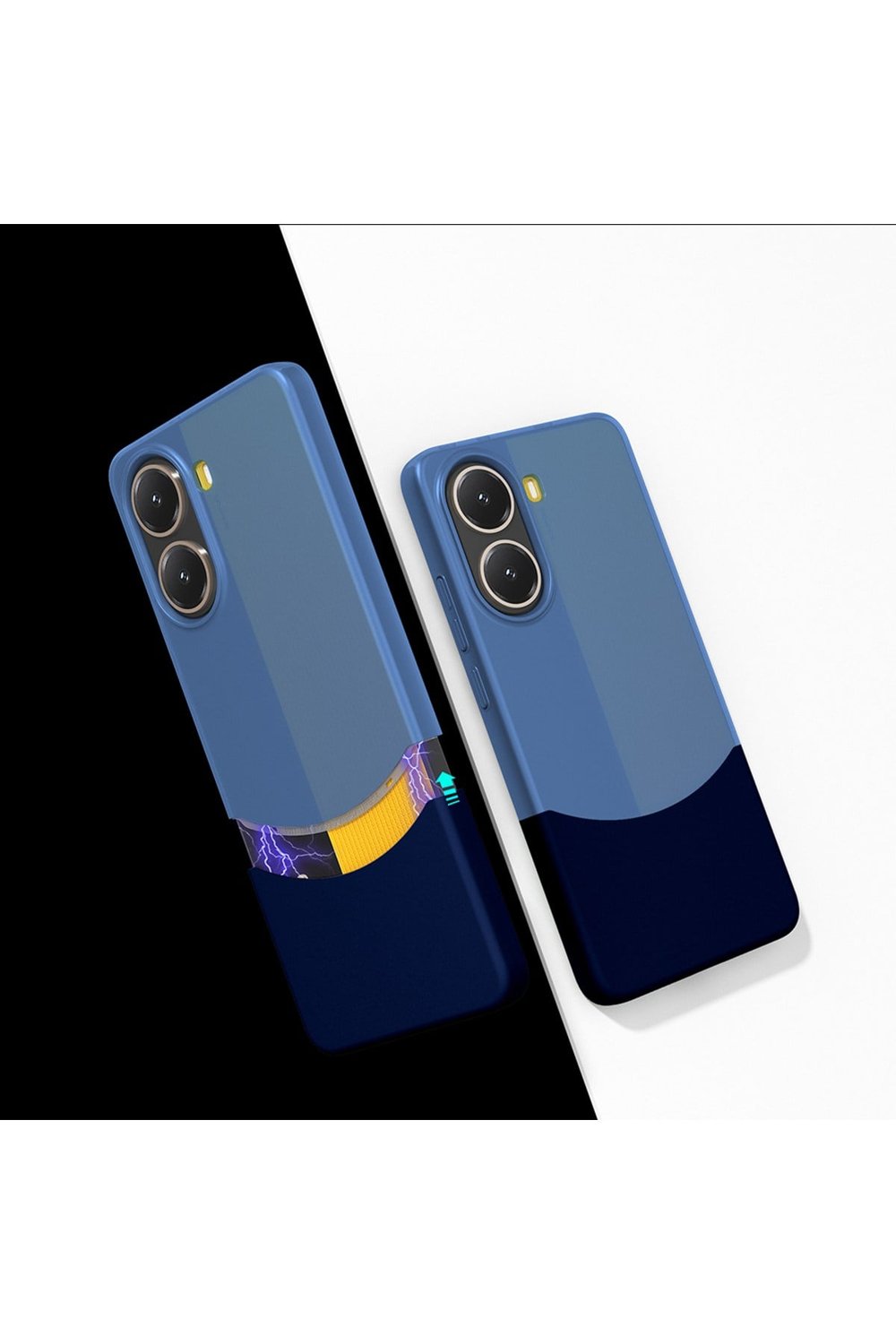 Poco X7 Pro Kılıf Mıknatıslı NVTH Duble Kapak - Lacivert