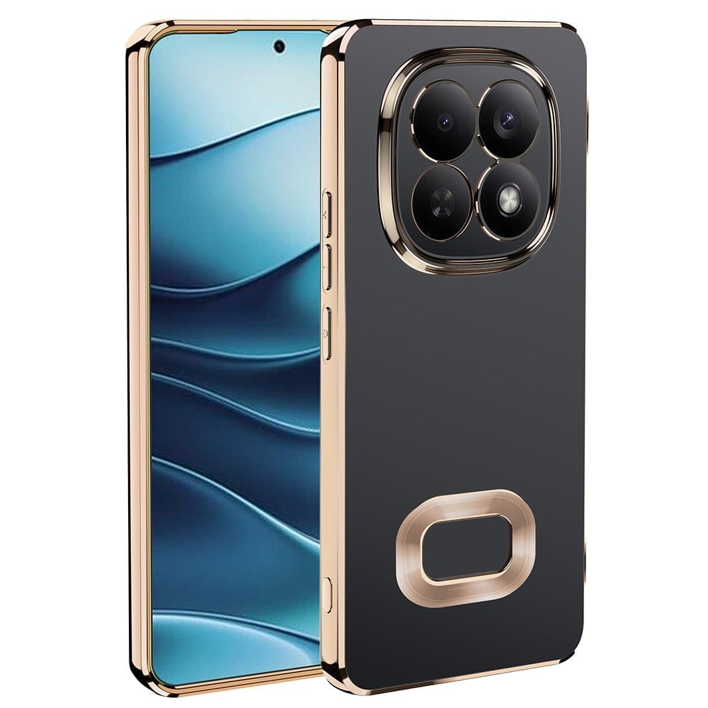 Redmi Note 15 Pro 4G Kılıf Kamera Korumalı Logo Gösteren NVTH Omega Kapak - Gold
