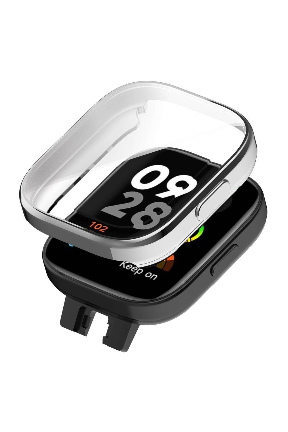 Redmi Watch 3 360 Derece Korumalı Kasa ve Ekran Koruyucu NVTH Watch Gard 30 - Gümüş