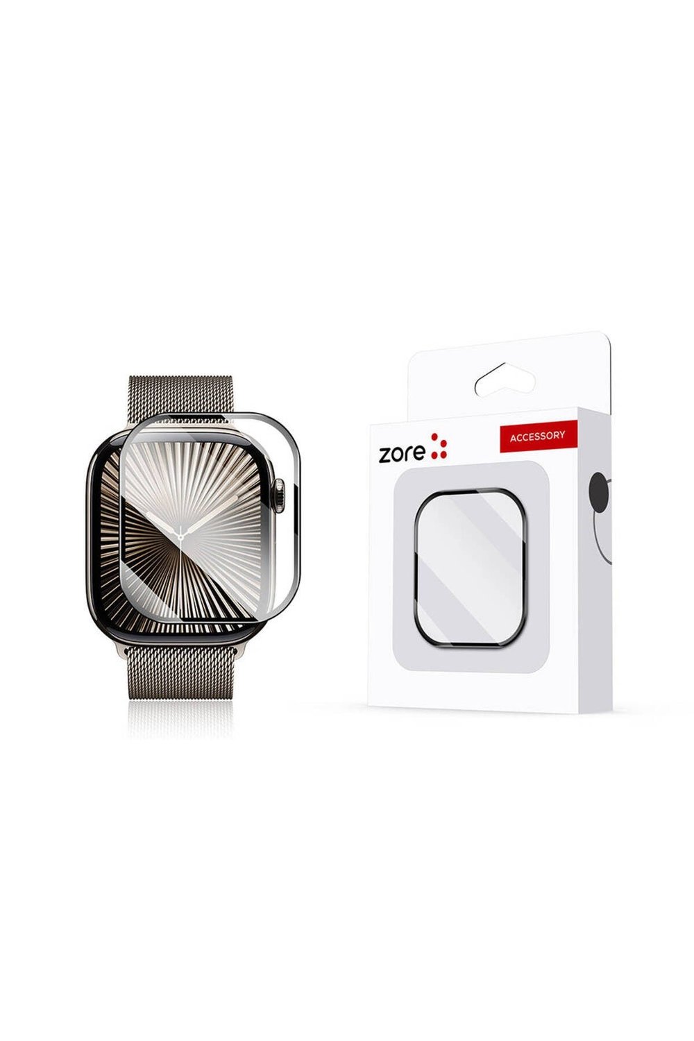 Watch 10 42mm NVTH PMMA Pet Saat Ekran Koruyucu - Siyah