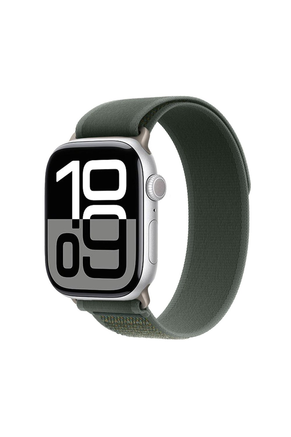 Watch 10 42mm Uyumlu NVTH KRD-77 Hasır Kordon-Yeşil