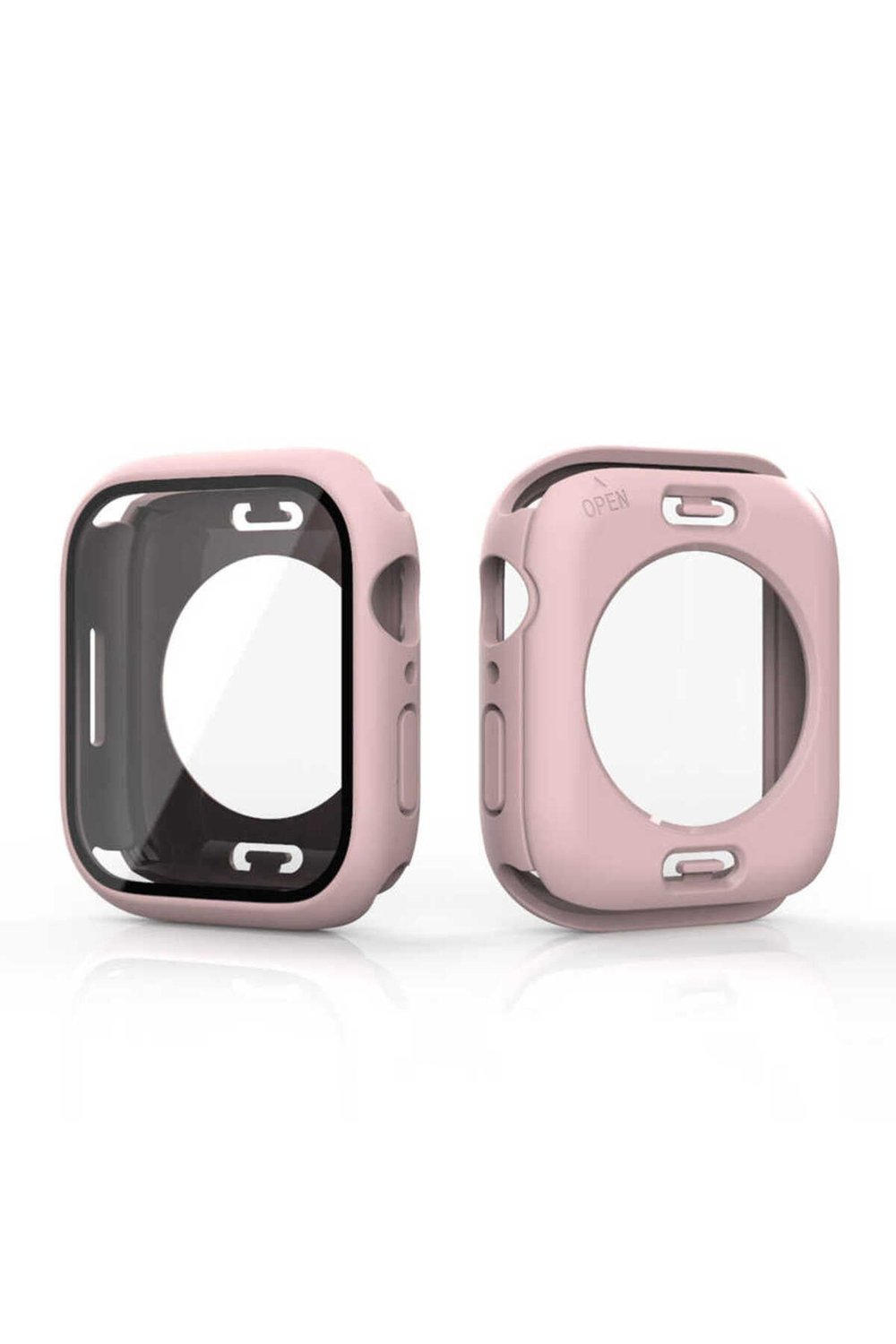 Watch 44mm 360 Derece Korumalı Kasa ve Ekran Koruyucu NVTH Watch Gard 12 - Pembe