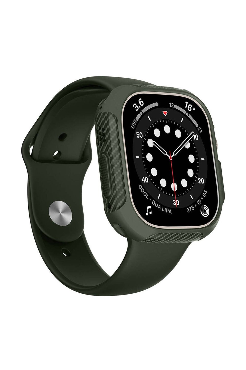 Watch Ultra 49mm Silikon TPU Kasa Koruyucu NVTH Watch Gard 31 - Yeşil