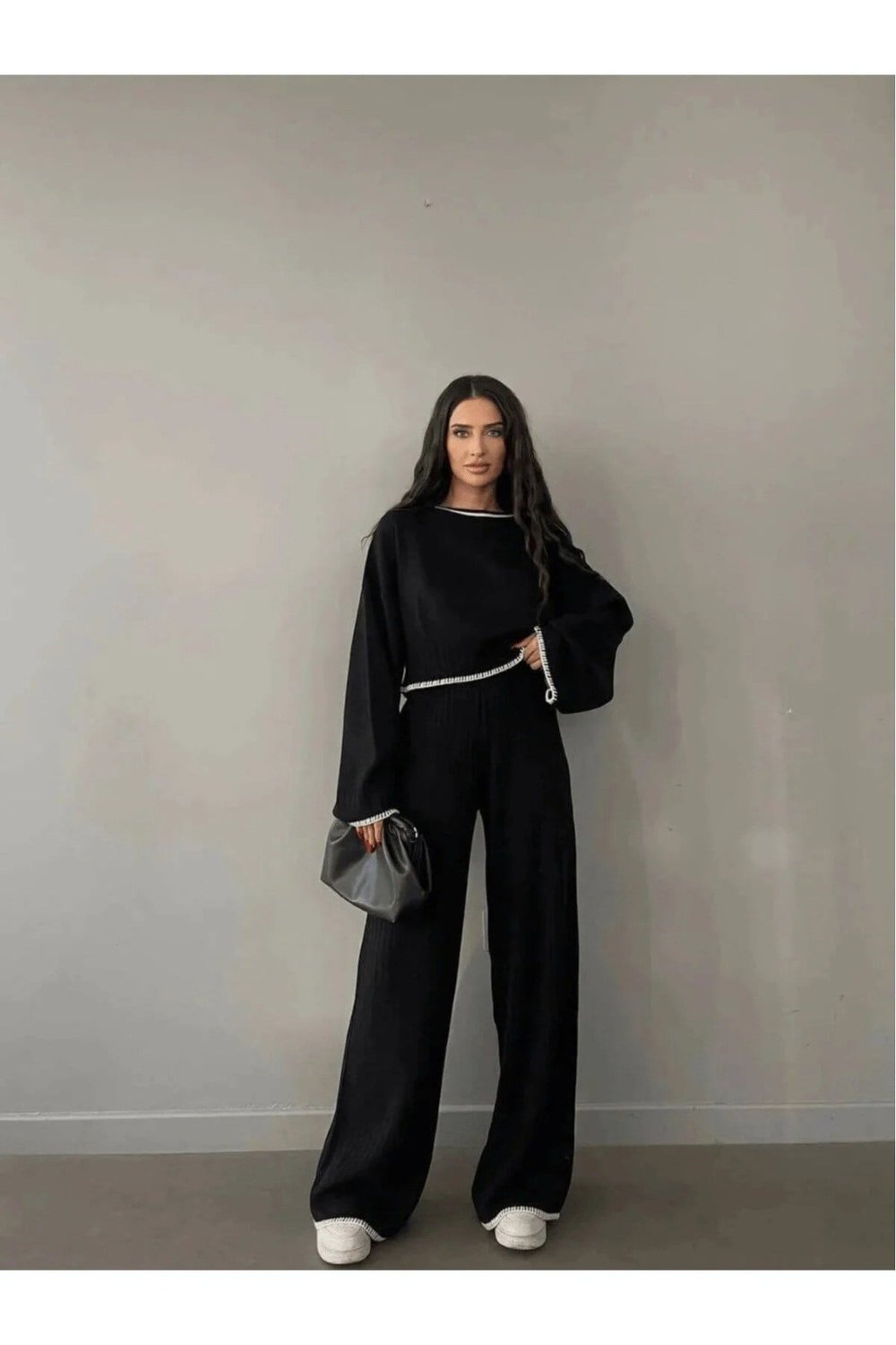 Rahat Fit Kadın Triko Takım – Oversize Kazak ve Pantolon