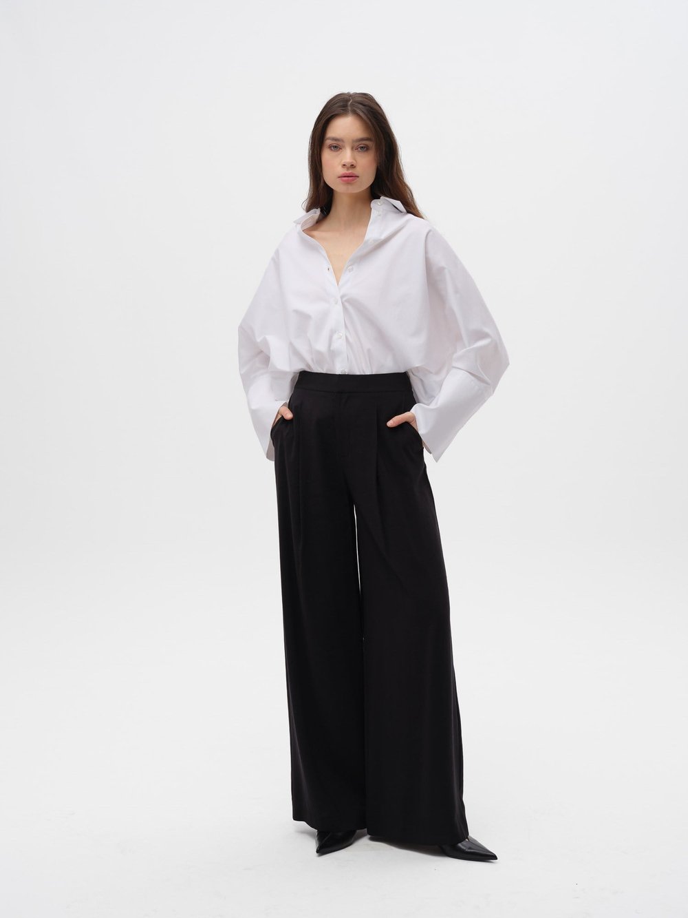 Piarbi Yüksek Bel Dökümlü Rahat Kesim Pantolon - Mikro Modal & Tencel Karışımlı Premium Tasarım