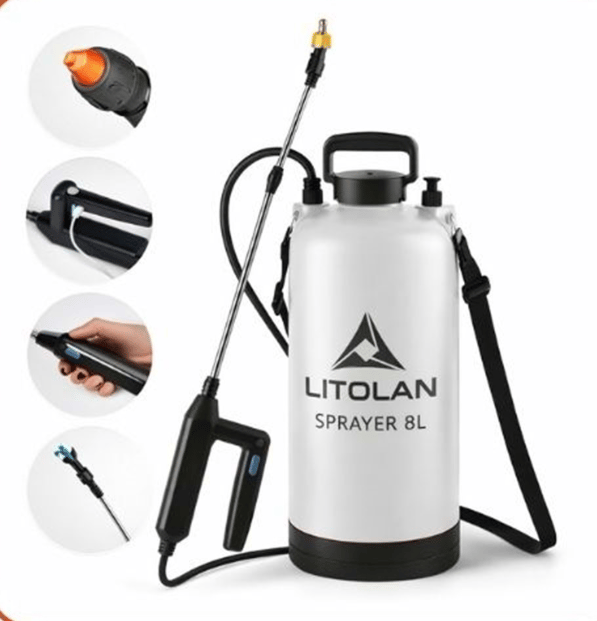 Litolan Elektrikli Püskürtücü Şarjlı Otomatik Sırt İlaçlama Pompası | 8 LitreAKTİF  HIRDAVATLitolan Elektrikli Püskürtücü Şarjlı Otomatik Sırt İlaçlama Pompası | 8 Litre