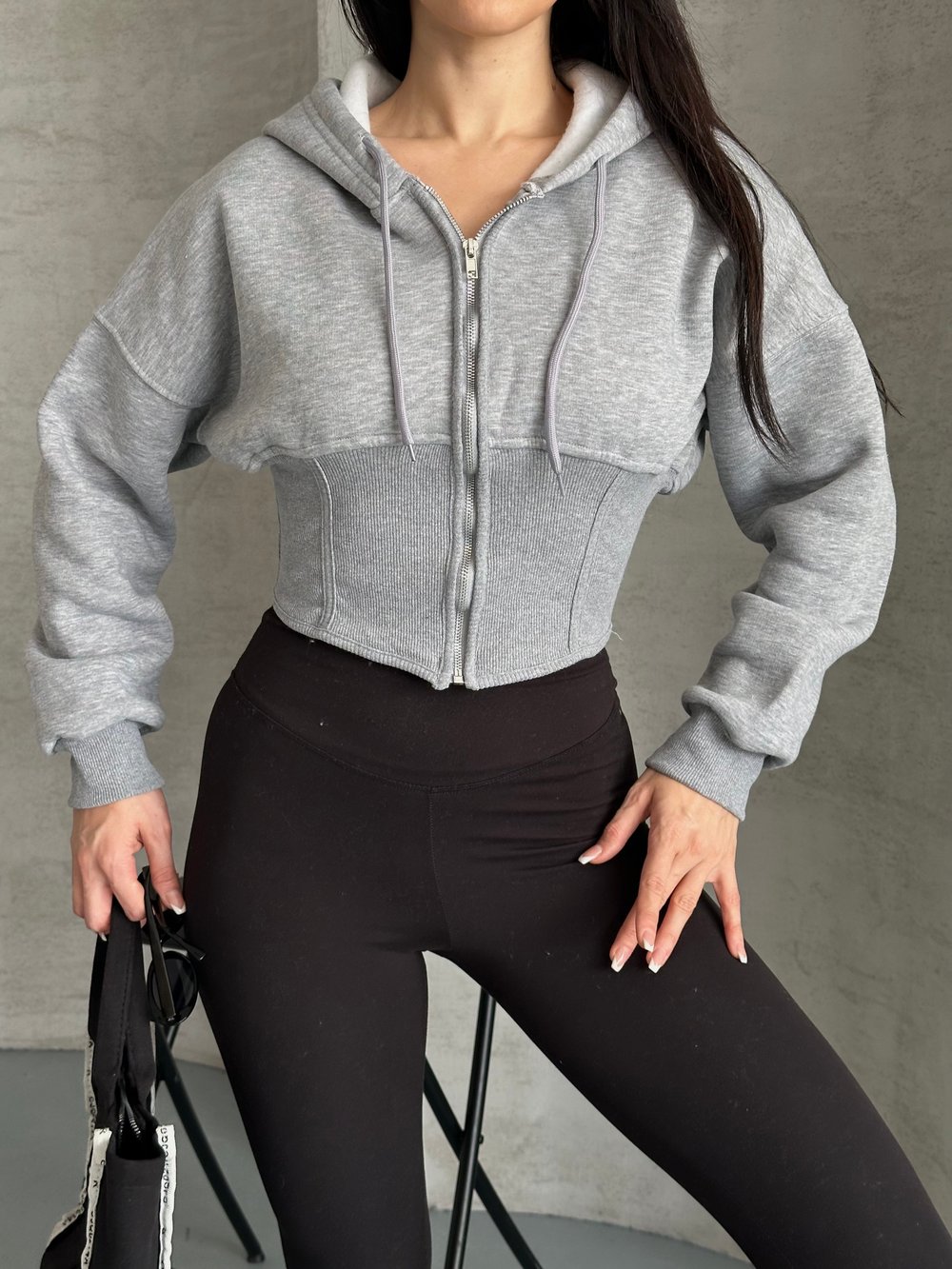 Korse Marşet Sweaters Gri