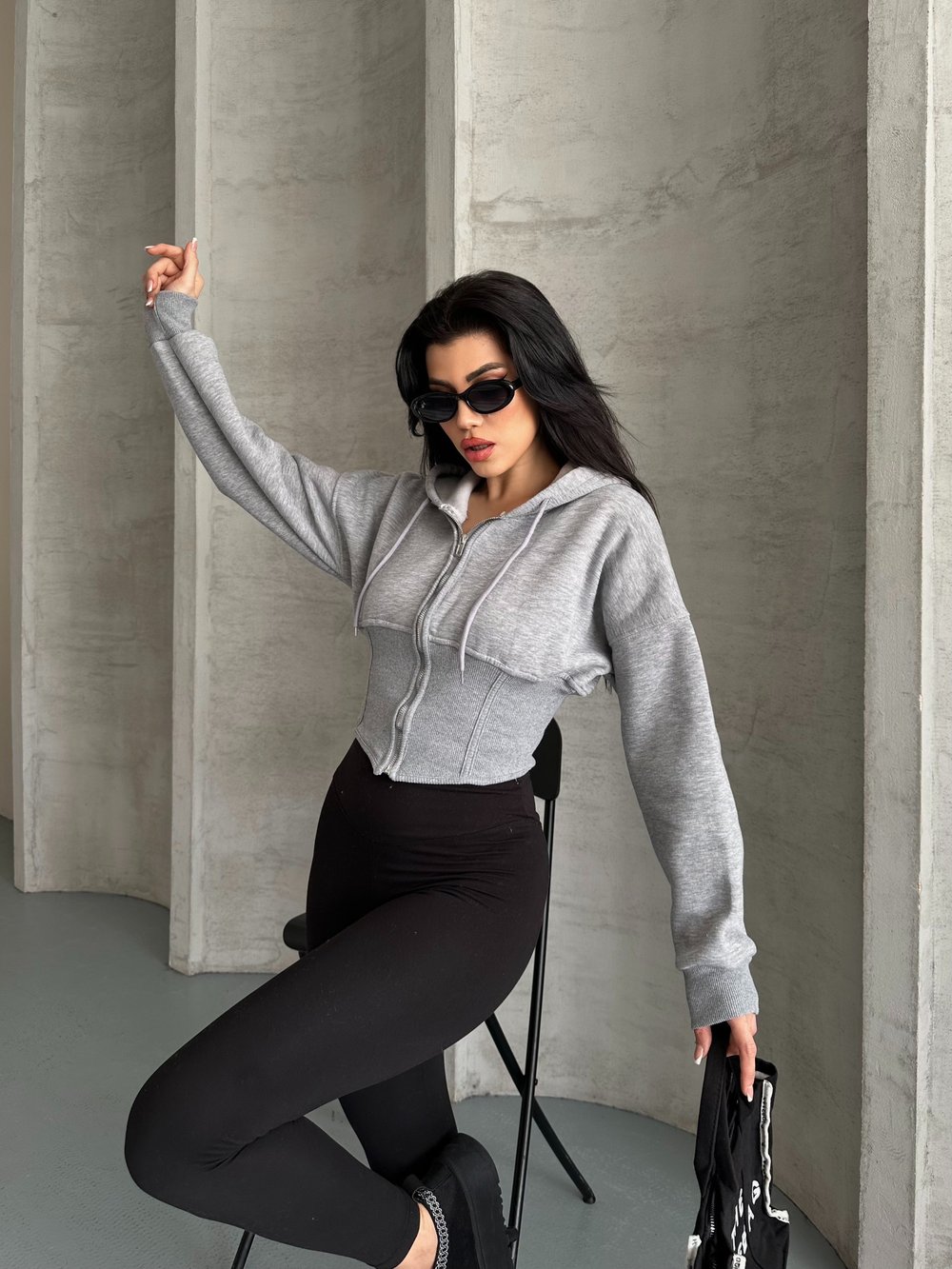 Korse Marşet Sweaters Gri