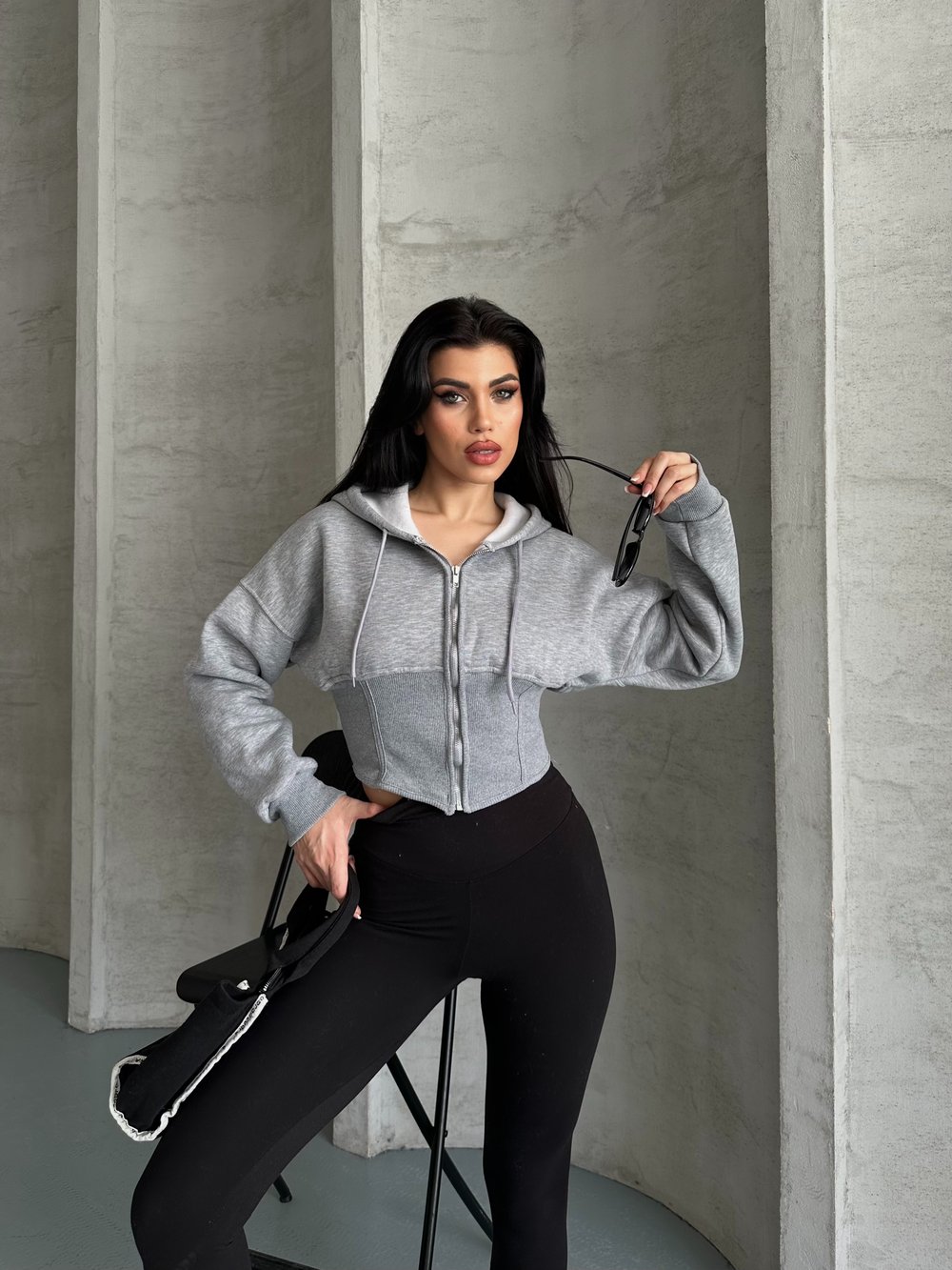 Korse Marşet Sweaters Gri