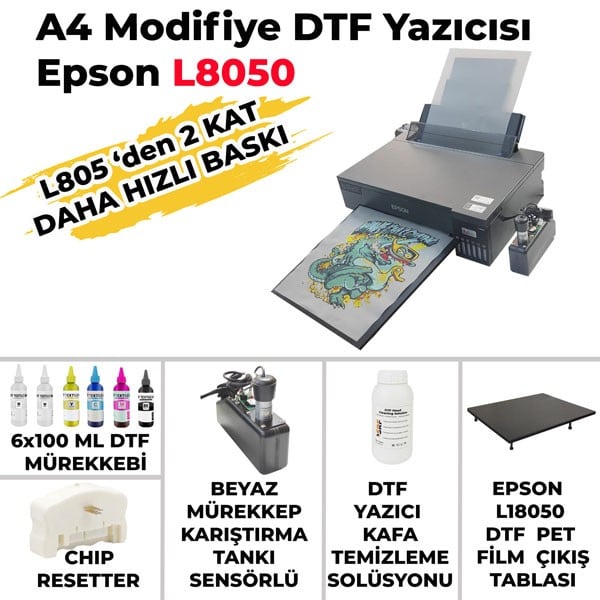 DTF A4 Tekstil Baskı Yazıcısı