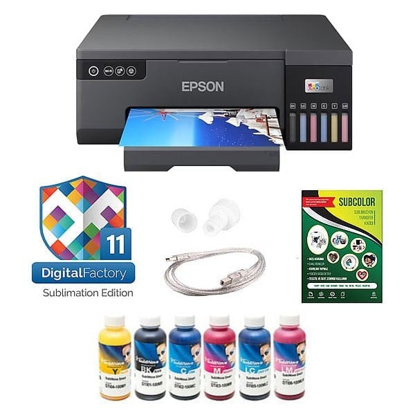 Epson L8050 Sublimasyon A4 Yazıcı Seti + CADlink RIP Yazılımı