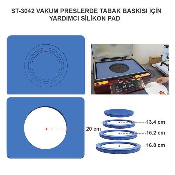 Tabak Baskı Yardımcı Silikon Pad (ST-3042 için )