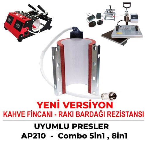 Yeni Ver. Fincan ve Rakı Bardağı Rezistansı (AP-210 , 5IN1-28X38 , 5IN1-38X38  )