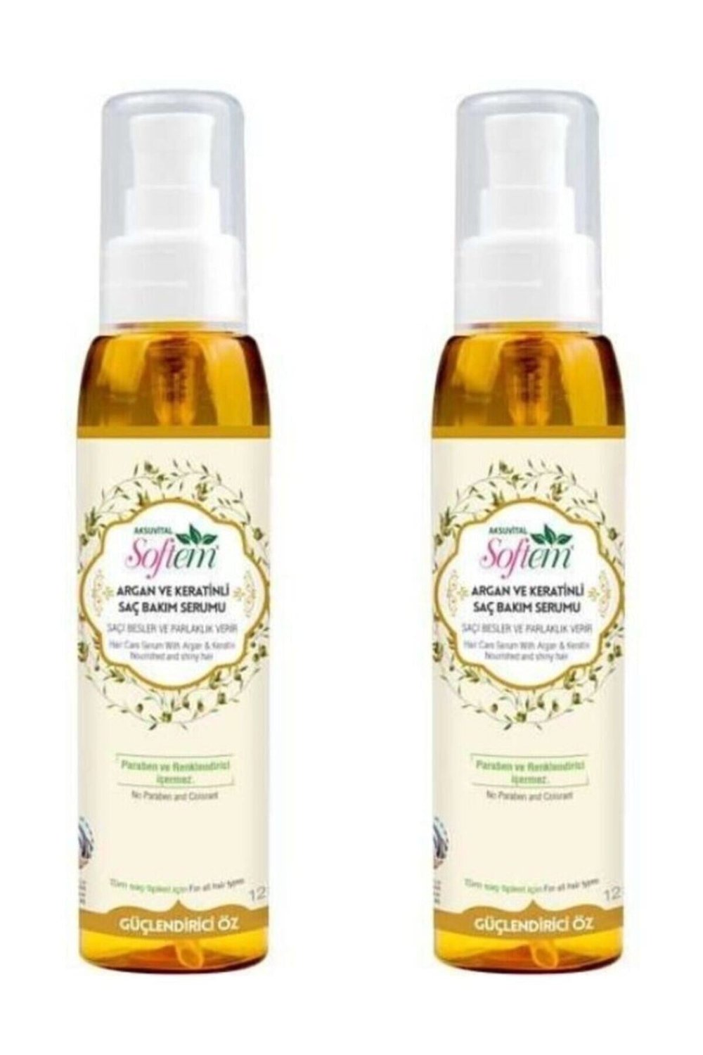 Argan Ve Keratinli Saç Bakım Serumu 125 Ml X 2adet