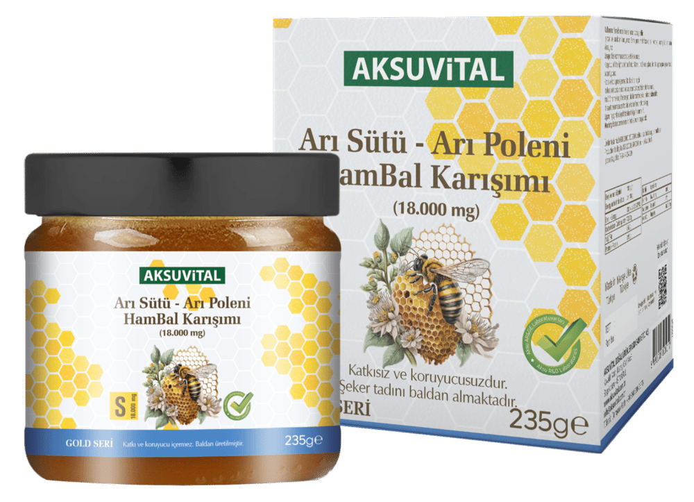 Arı Sütü Arı Poleni Ham Bal Karışımı 18.000mg 220gr