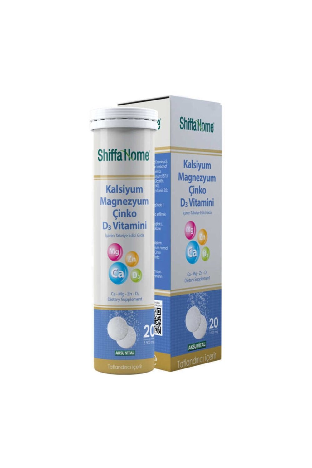 Kalsiyum Magnezyum Çinko D3 Vitaminli Efervesan Tablet