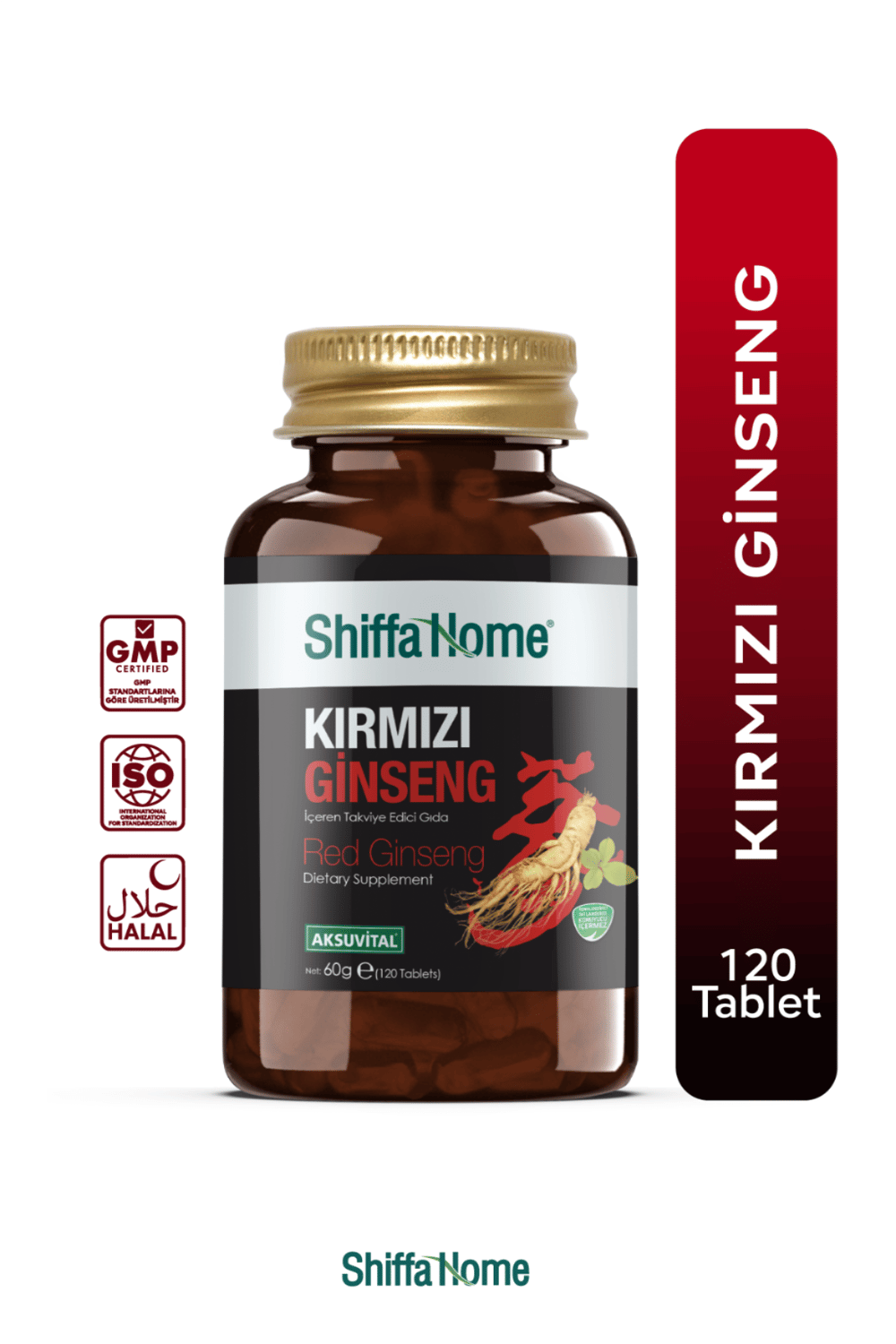 Kırmızı Ginseng Tablet 120 Tablet Derin Bitkisel Mağazasında