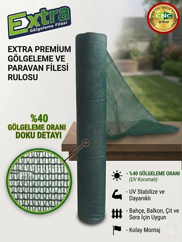 EXTRA GÖLGELEME FİLESİ  %40 - 30 GR/M2