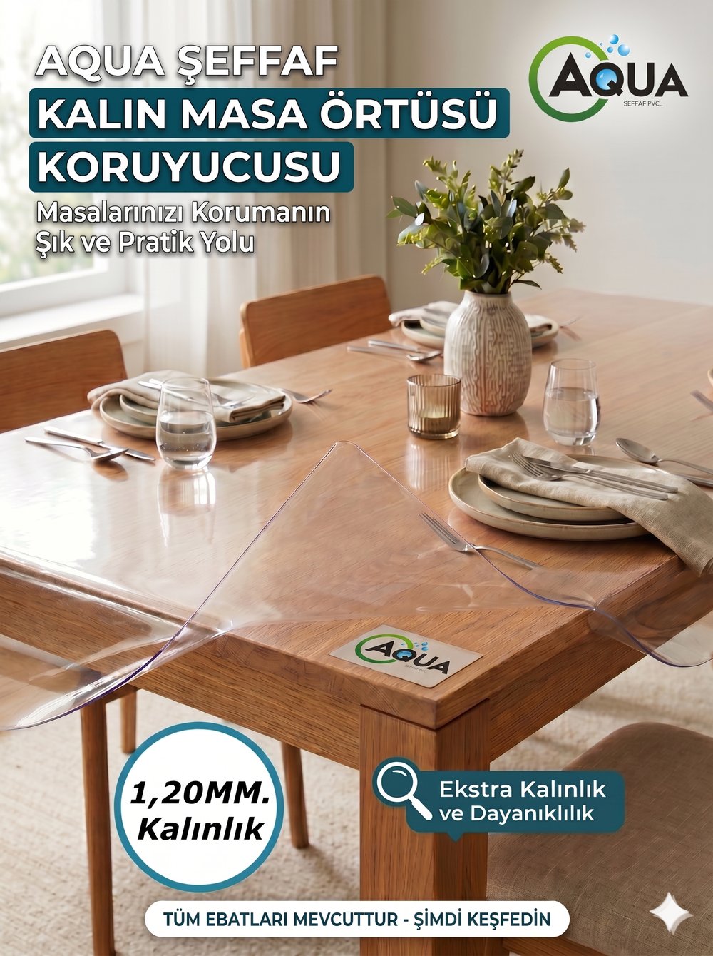 ŞEFFAF PVC MİKA - 1,20 MM. KALINLIK