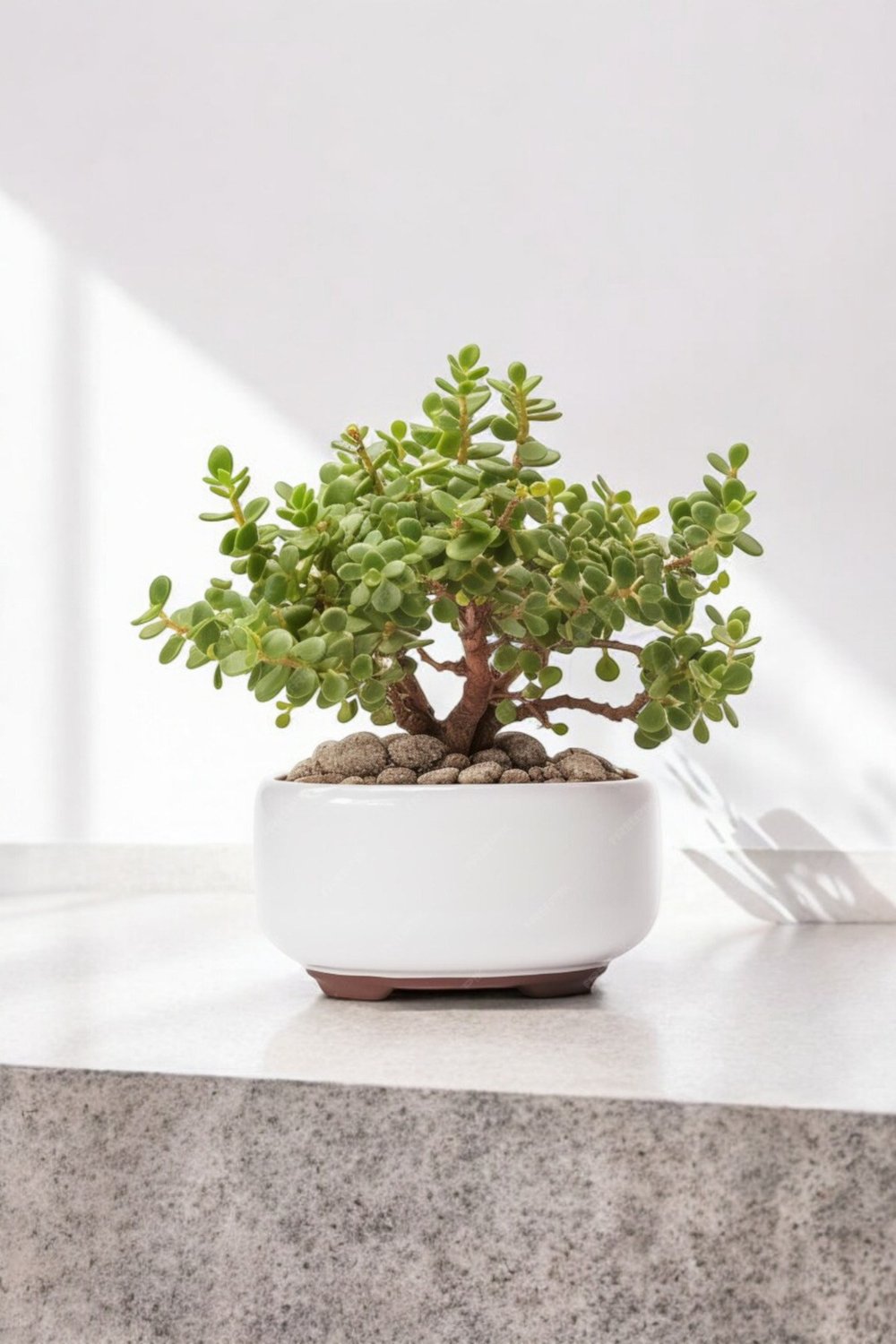 Dekoratif Saksıda Bonsai Yeşim Ağacı Fil Azığı 002