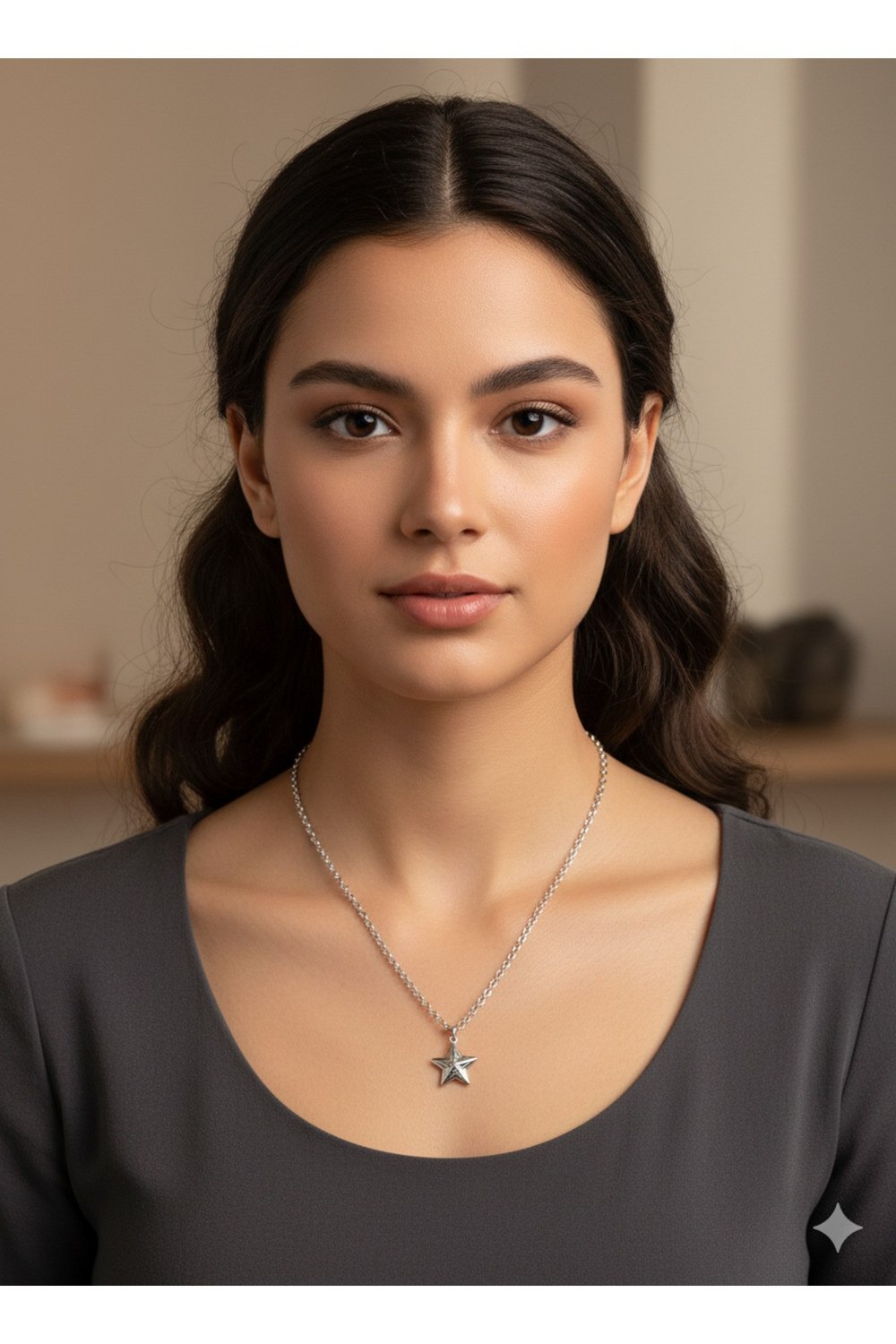 Deniz Yıldızı Çelik Kolye