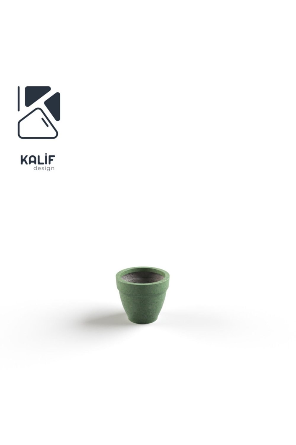 Hafif Beton Saksı (terrazo) Terra (xxs) 19x15 Yeşil