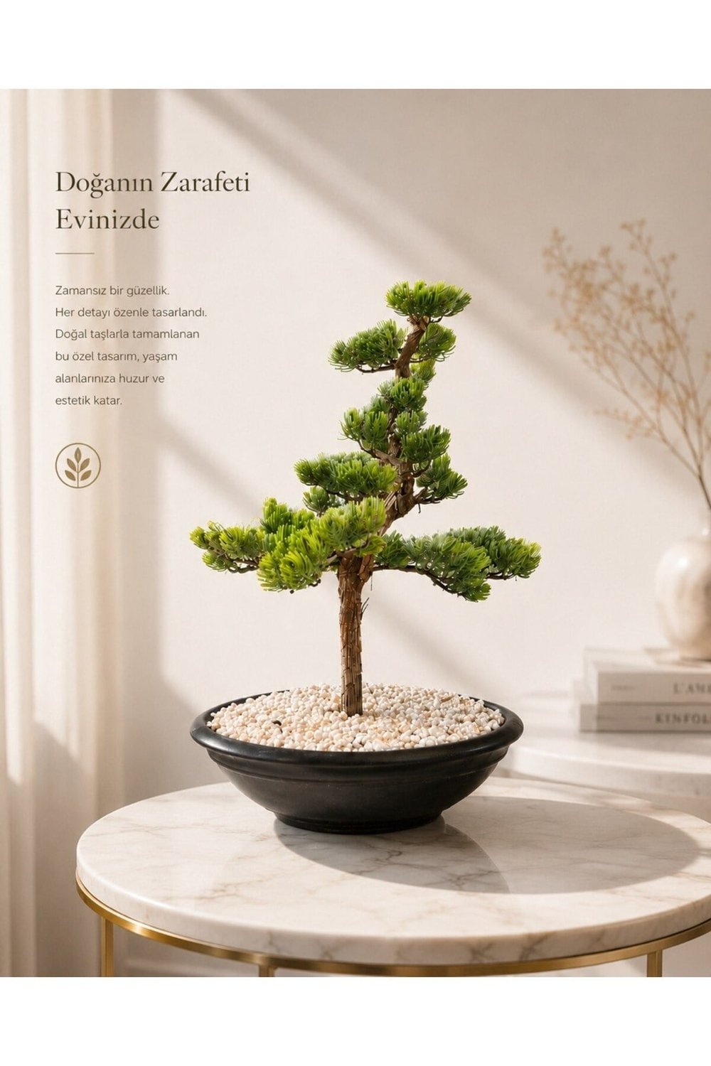 Premium Yapay Bonsai Ağacı | El Yapımı Görünümlü Dekoratif Saksı da