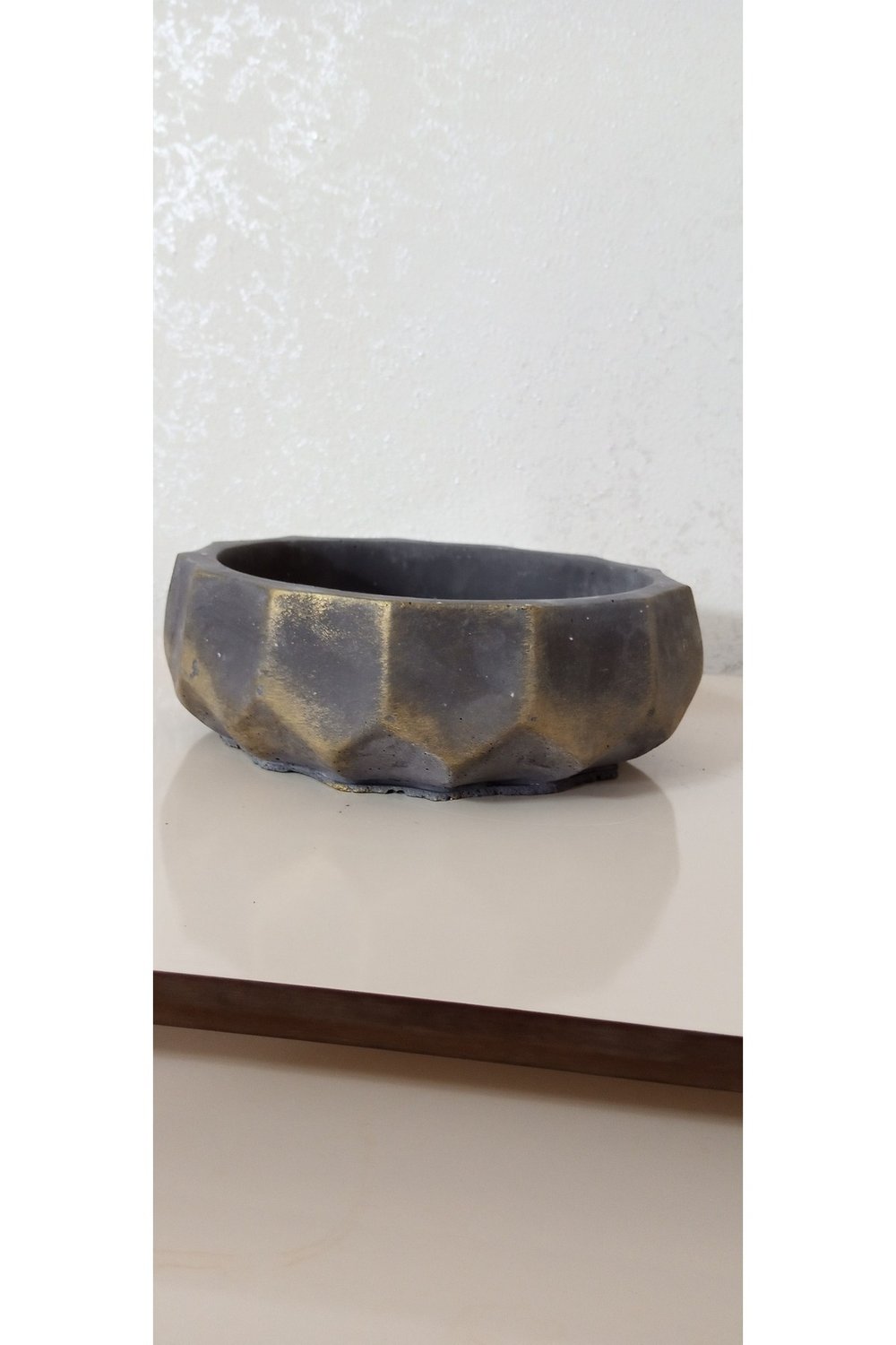Saf Beton Geometrik Bonsai ve Aranjmana Özel Taş Saksı suya karşı 121 yıl ömürlü 009