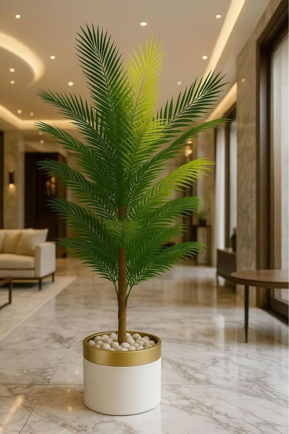 Yapay Areka Ağacı 150 cm, Saksılı, Şık ve Doğal Görünüm