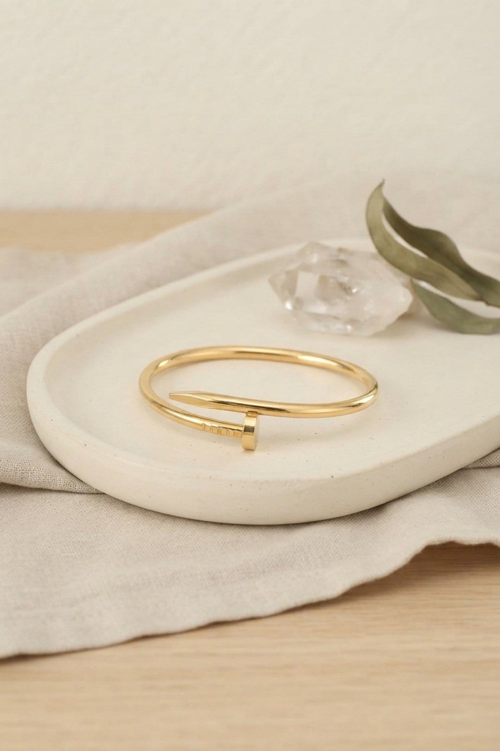 316L Çelik Gold Renk Çivi Model Bileklik