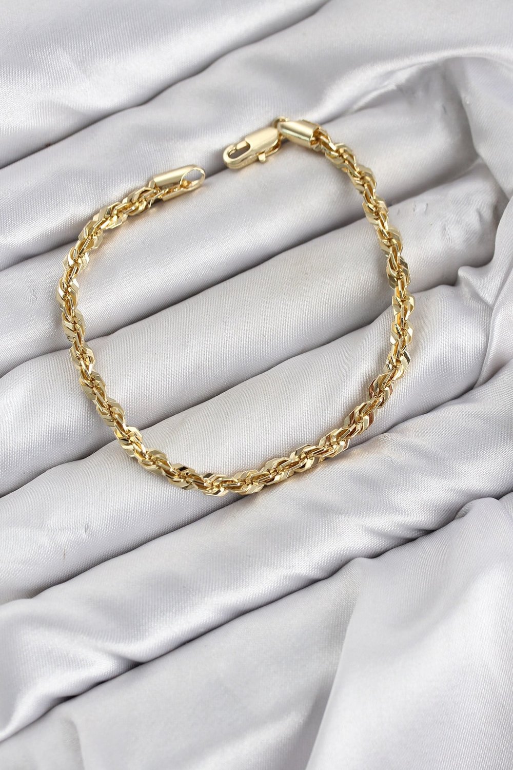 CM Singapur Model Zincir Gold Renk Kadın Bileklik